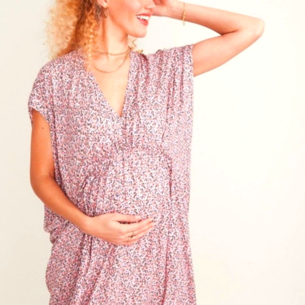 Hatch Neema Caftan Wildflower Ditsy Floral Maternity Dress Pink Size 4/6 Hatch 1